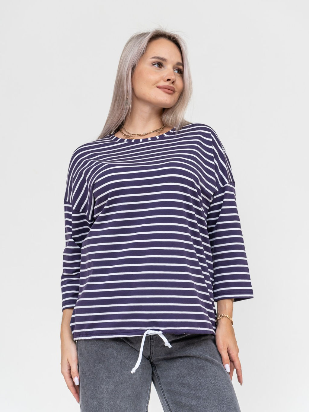 Лонгслив Николь Хлопок 95%, лайкра 5% тельняшка - Ивассорти фото 11