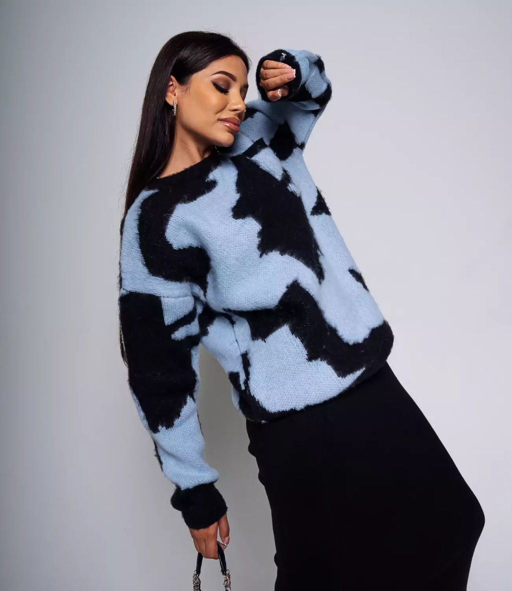 Свитер #КТ575, голубой - Dommod фото 4