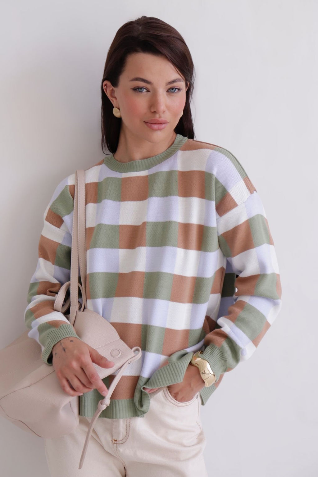 11717 Джемпер в клетку - Martichelli фото 5