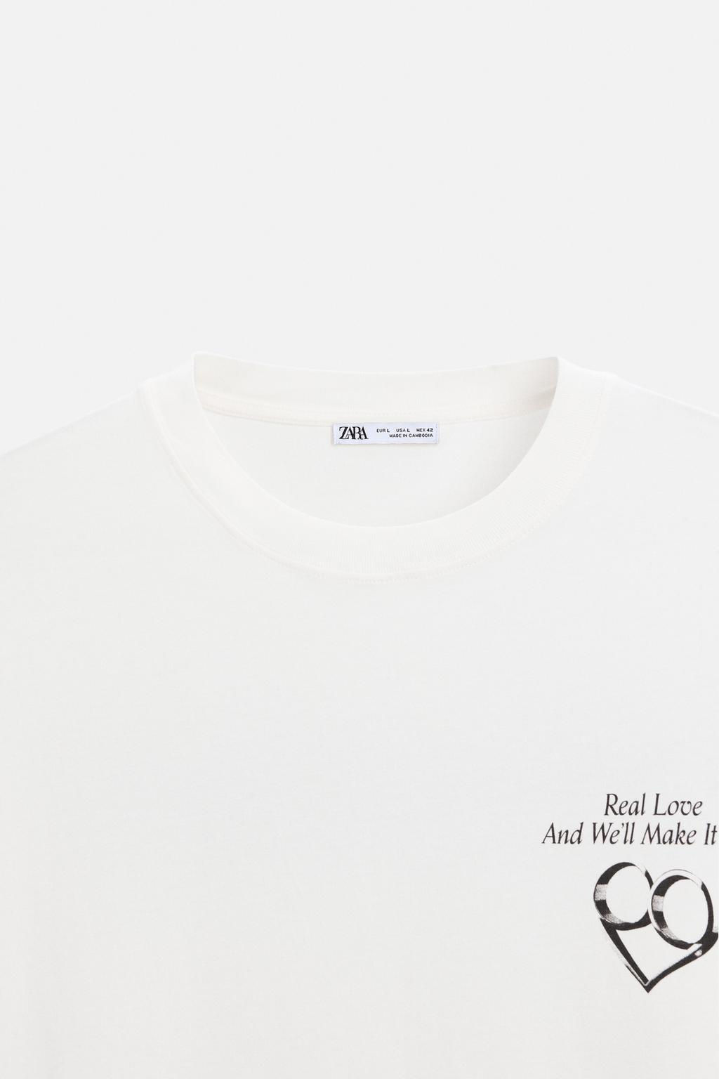 SLOGAN PRINT T-SHIRT - Zara фото 7