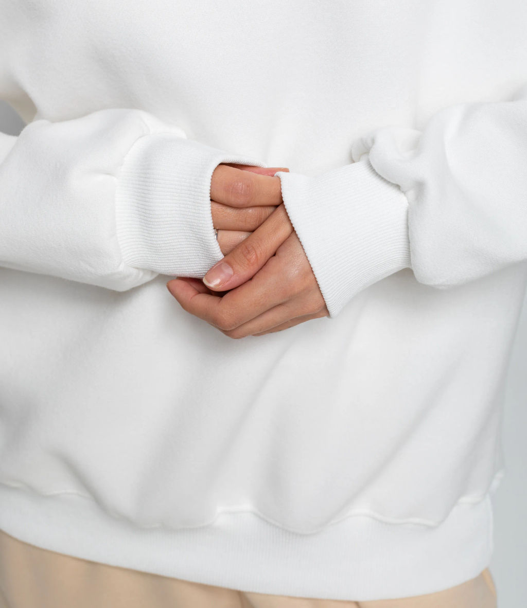 Свитшот #КТ1782, белый