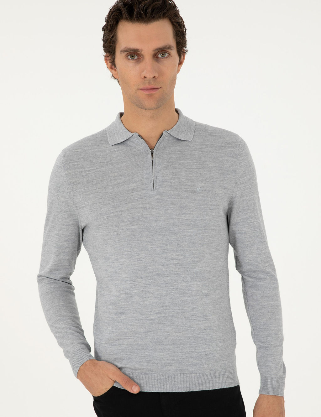 Серый базовый свитер обычного кроя - Cacharel фото 3