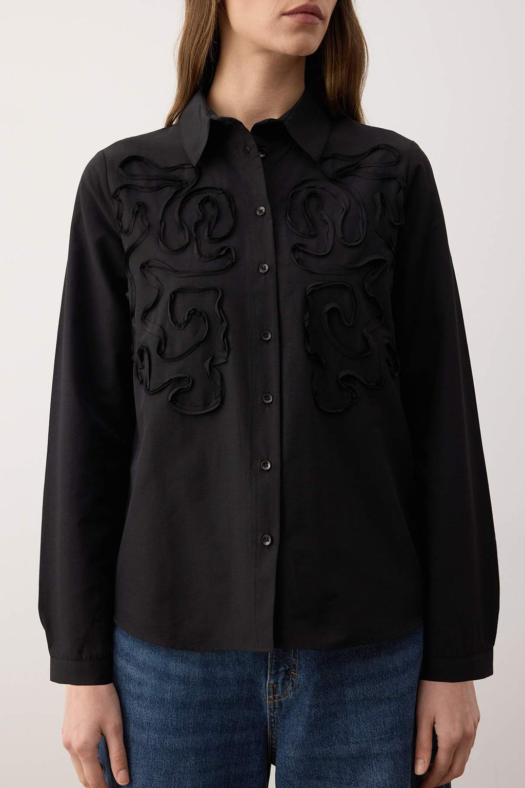 Beyaz Dokulu Oversize Dokuma Gomlek TWOAW26GO00019 - Trendyolmilla фото 10