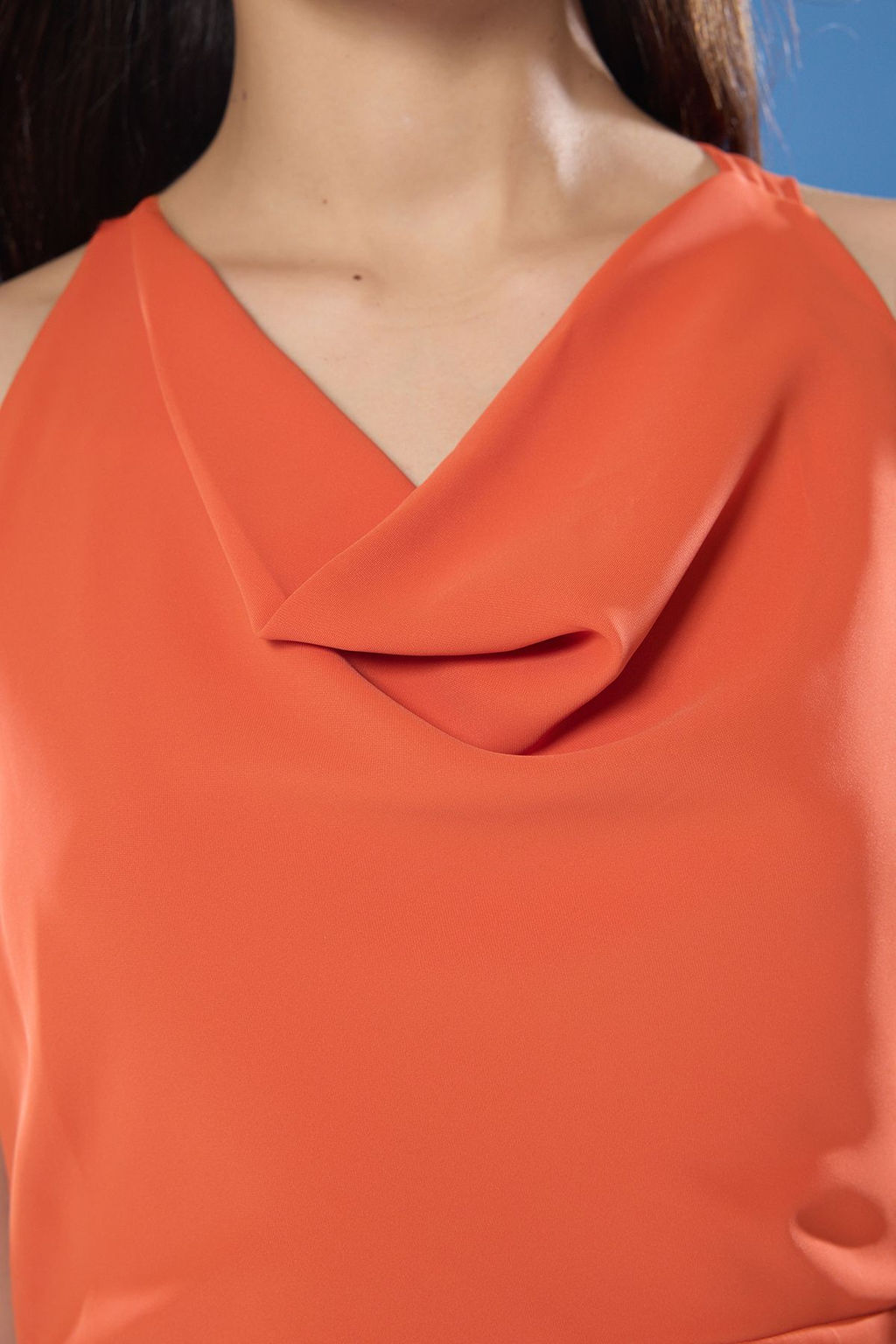 Tarc?n A Kesim Aksesuar Detayl? Midi Dokuma Elbise TWOSS25EL00456 - Trendyolmilla фото 3