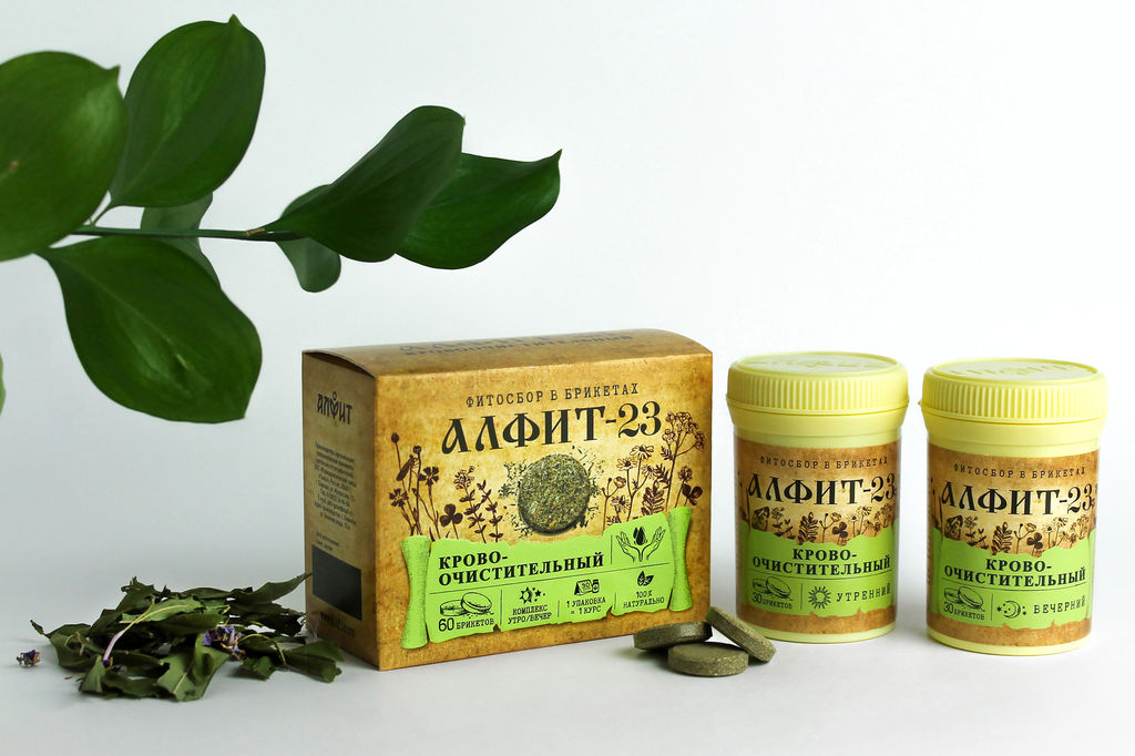 Алфит-23 Кровоочистительный БАД в брикетах Алфит 1205