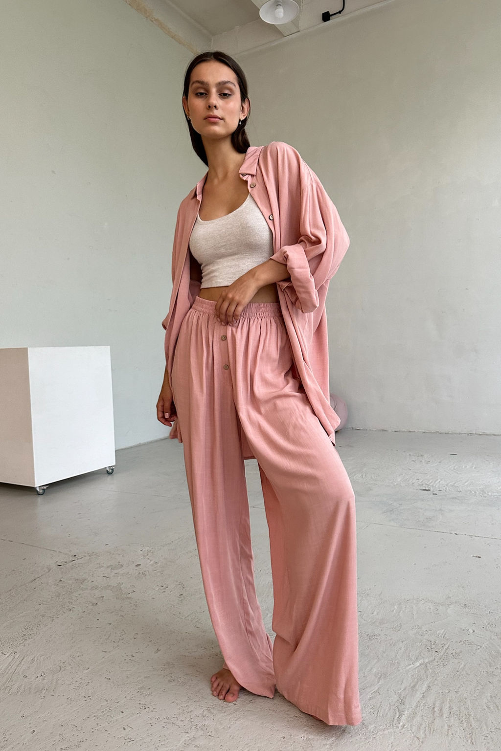 Костюм женский SET065/06/Пудровый