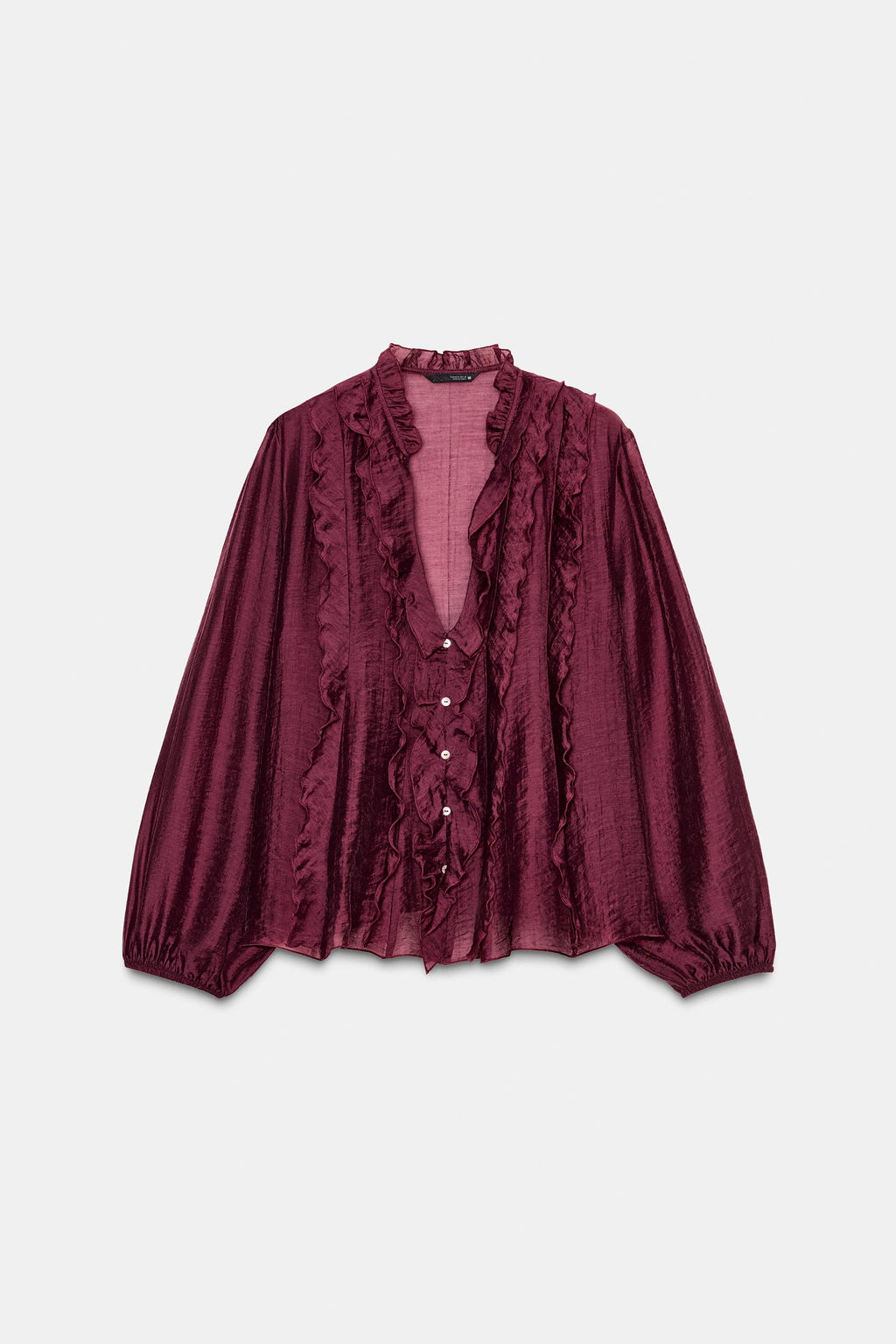 RUFFLED BLOUSE - Zara фото 5