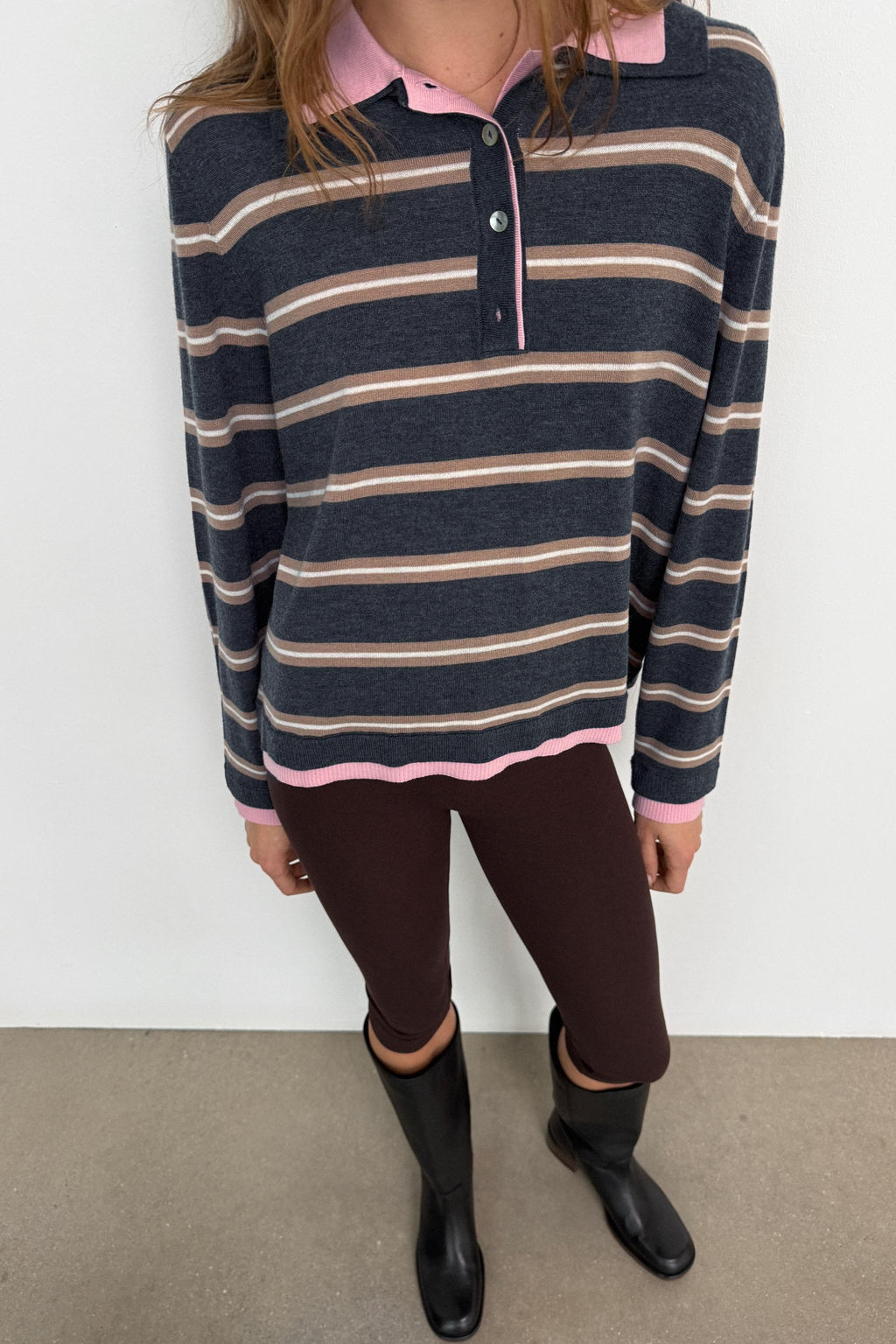 STRIPED COMBINED KNIT POLO SHIRT - Zara фото 13