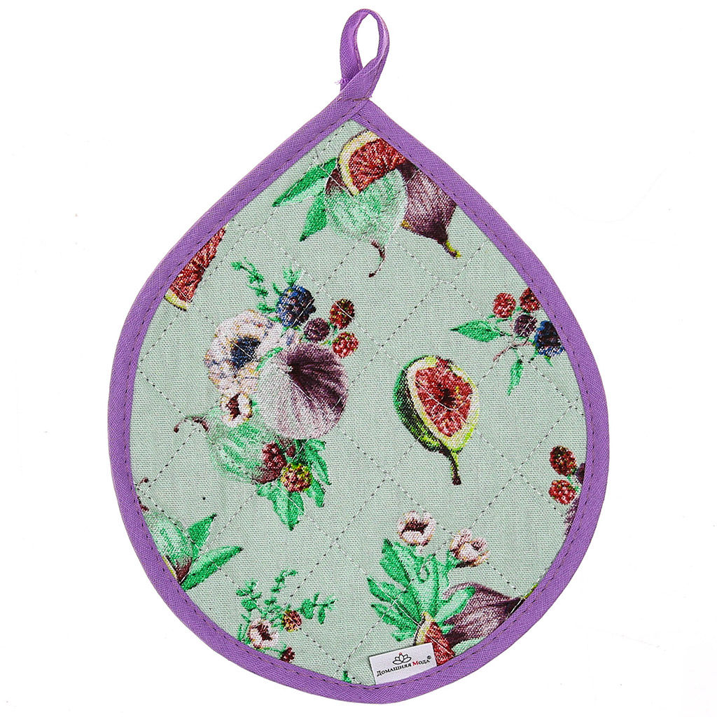 Инжир К Кухонный комплект: прихватка-варежка 15х30см + прихватка Капелька 20х25см, хлопок Премиум 191г/м2 - хлопок 100%, наполнитель - ватин 280гр/м2, Домашняя мода (Россия)  фото 2