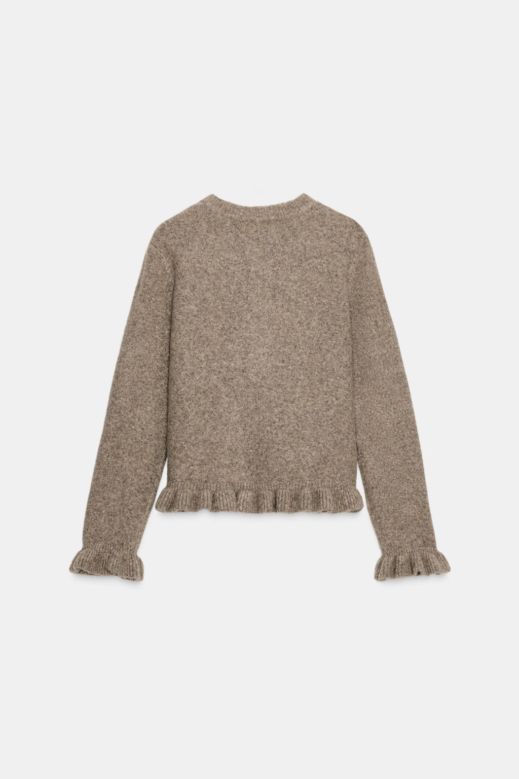 KNIT CARDIGAN WITH RUFFLE TRIMS - Zara фото 6