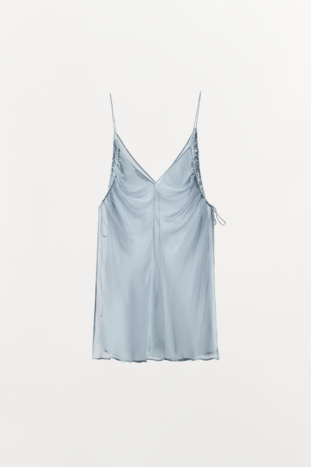 SEMI-SHEER DRAPED TOP - Zara фото 4