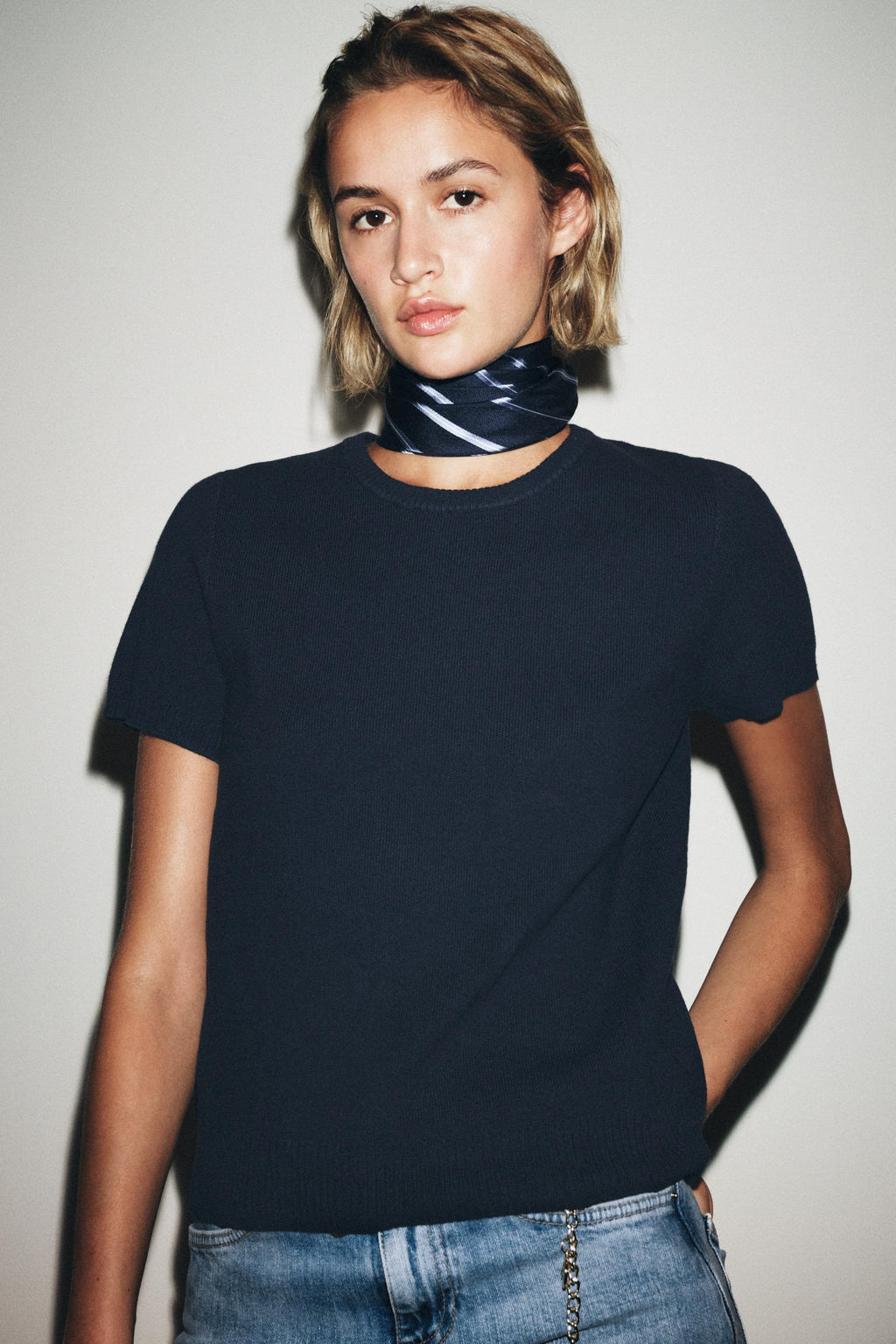 PLAIN KNIT SHORT SLEEVE TOP - Zara фото 26