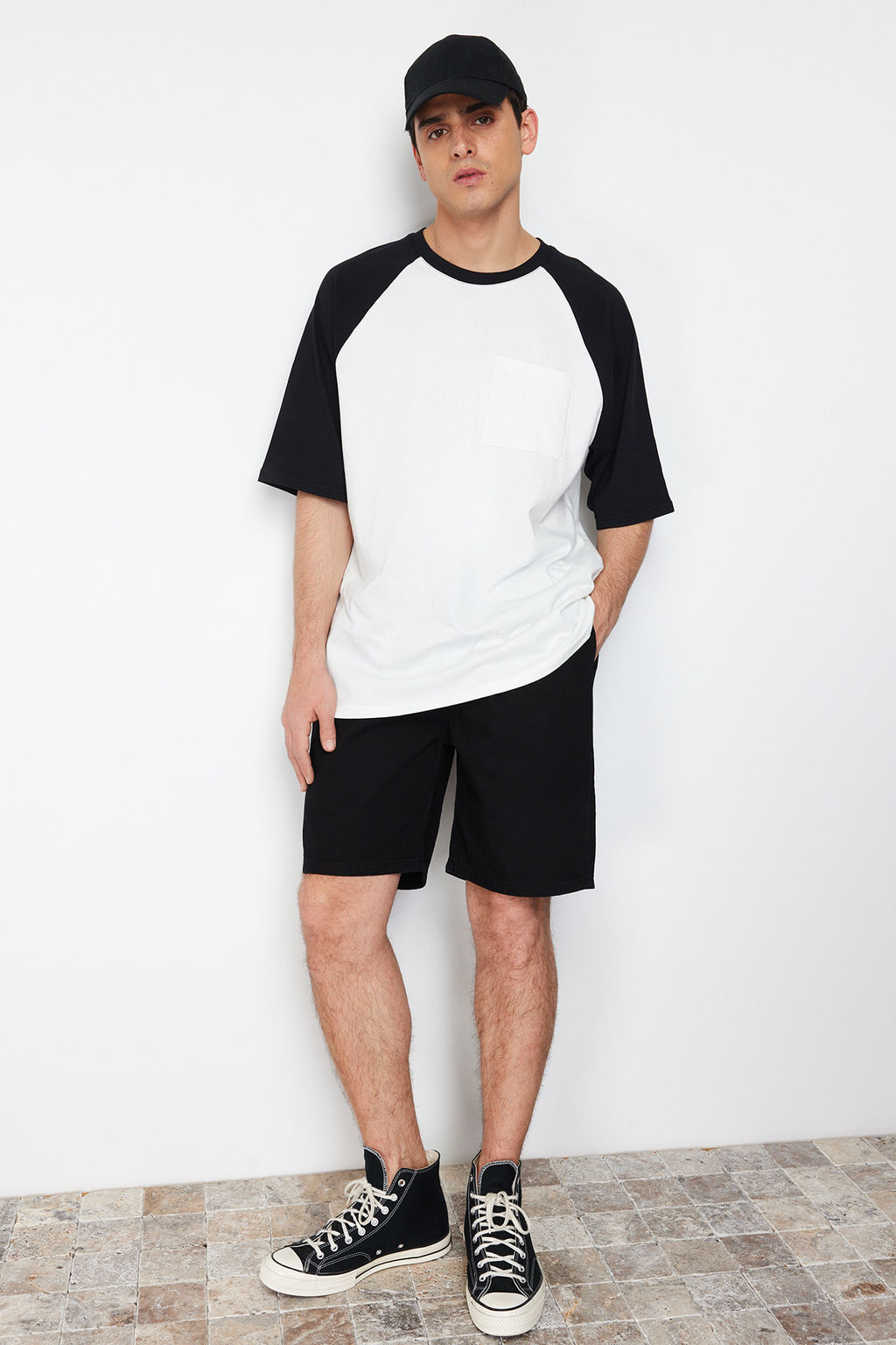 Orta Mavi Regular Beli Lastikli Kot Sort TMNSS24SR00028 - Trendyolmilla фото 10