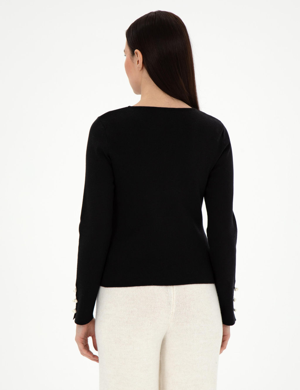 Siyah Slim Fit Kazak - Pierre cardin фото 5