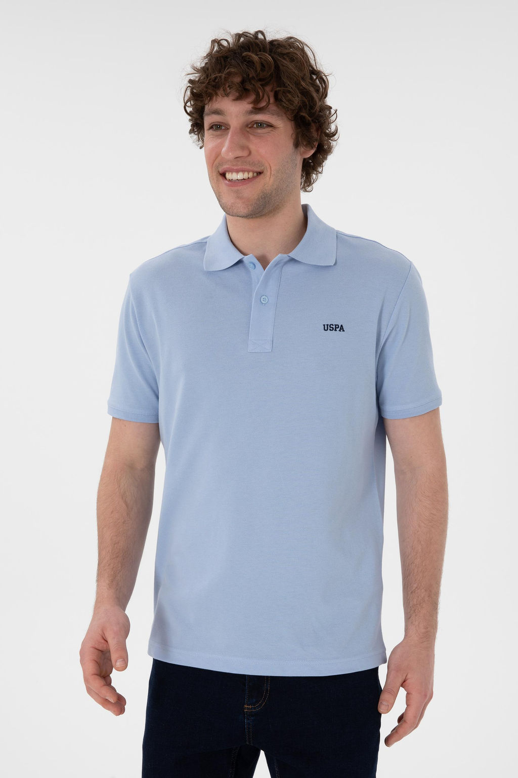 Erkek Regular Fit Polo Yaka A__k Mavi Basic Ti__rt Sepette S_rpriz _ndirim - U.s. polo assn фото 2
