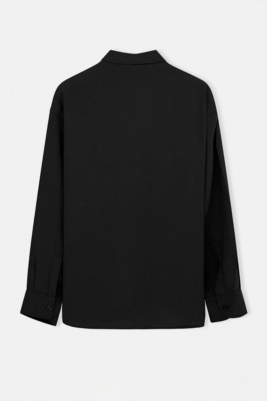 Siyah Regular Fit Modal Dokulu Ince Yazl?k Gomlek TMNSS26GO00040