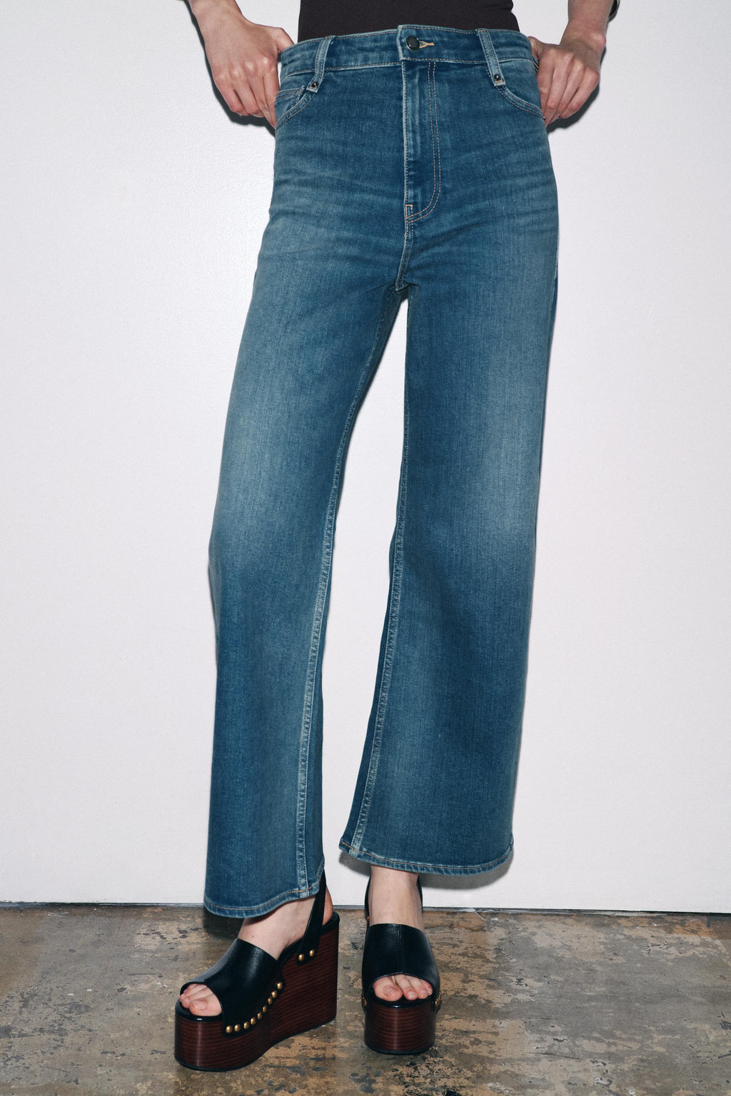 JEANS ZW COLLECTION WIDE LEG HIGH-WAIST - Zara фото 2