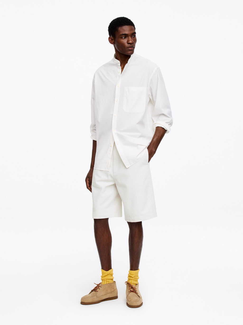 Pantalones cortos de lino y algod?n relaxed fit - H&m фото 5
