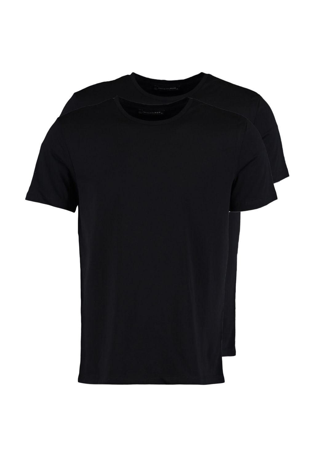 TRENDYOL MAN Siyah Slim/Dar Kesim Basic %100 Pamuklu 2li Paket Bisiklet Yaka K?sa Kollu T-Shirt TMNSS19BO0071 - Trendyolmilla фото 13