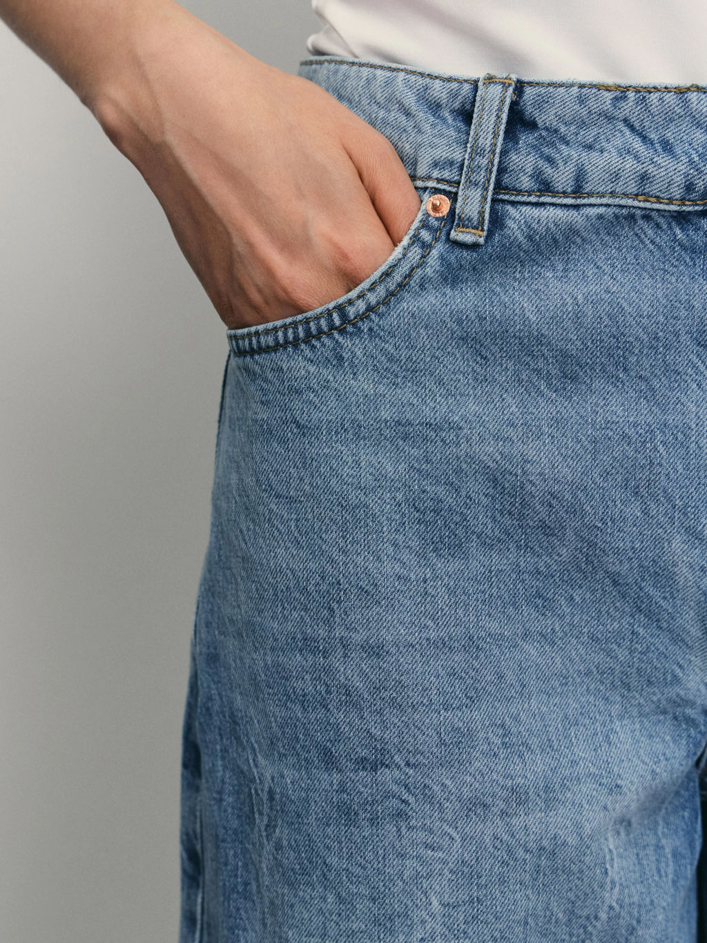 Джинсовые шорты бермуды удлиненные / Zarina  фото 11