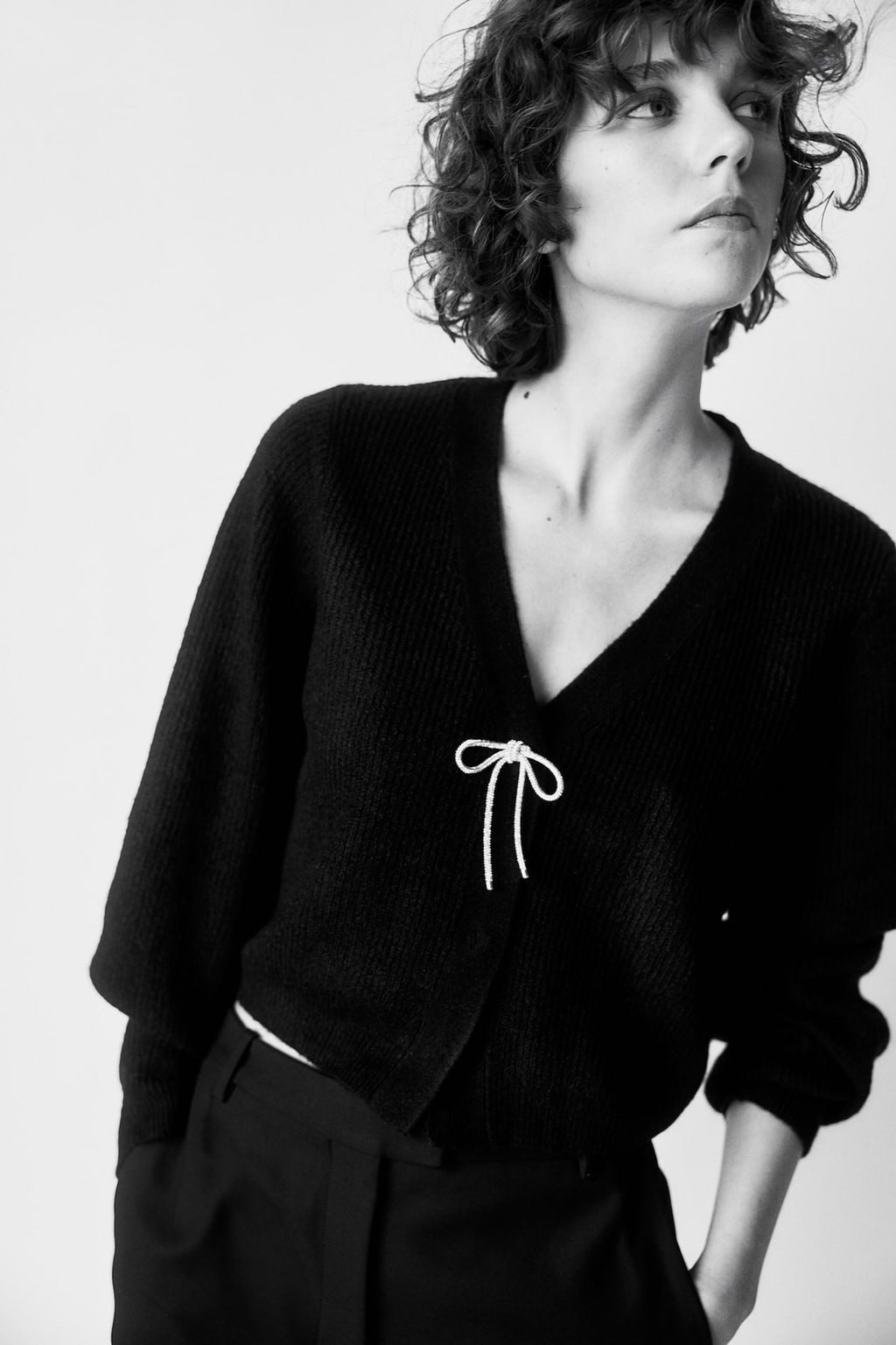 Cardigan en punto de canale con lazo - H&m фото 2
