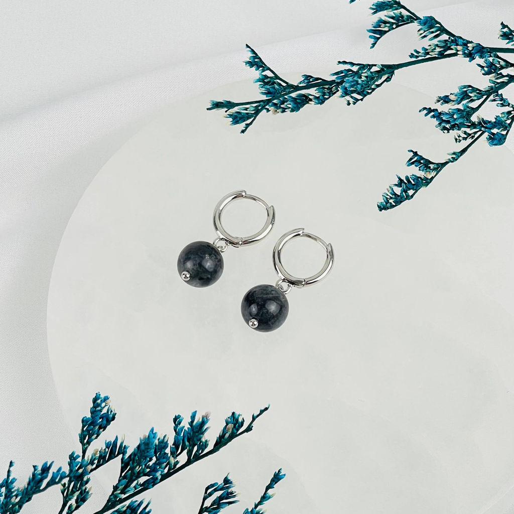 Серьги из Лабрадора (Лаврикит)