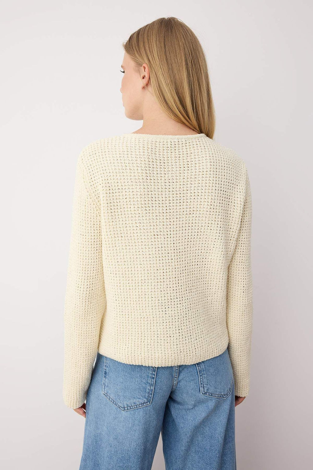 Lacivert Dokulu Pamuk Kar?s?ml? Triko H?rka TWOAW26HI00101 - Trendyolmilla фото 10