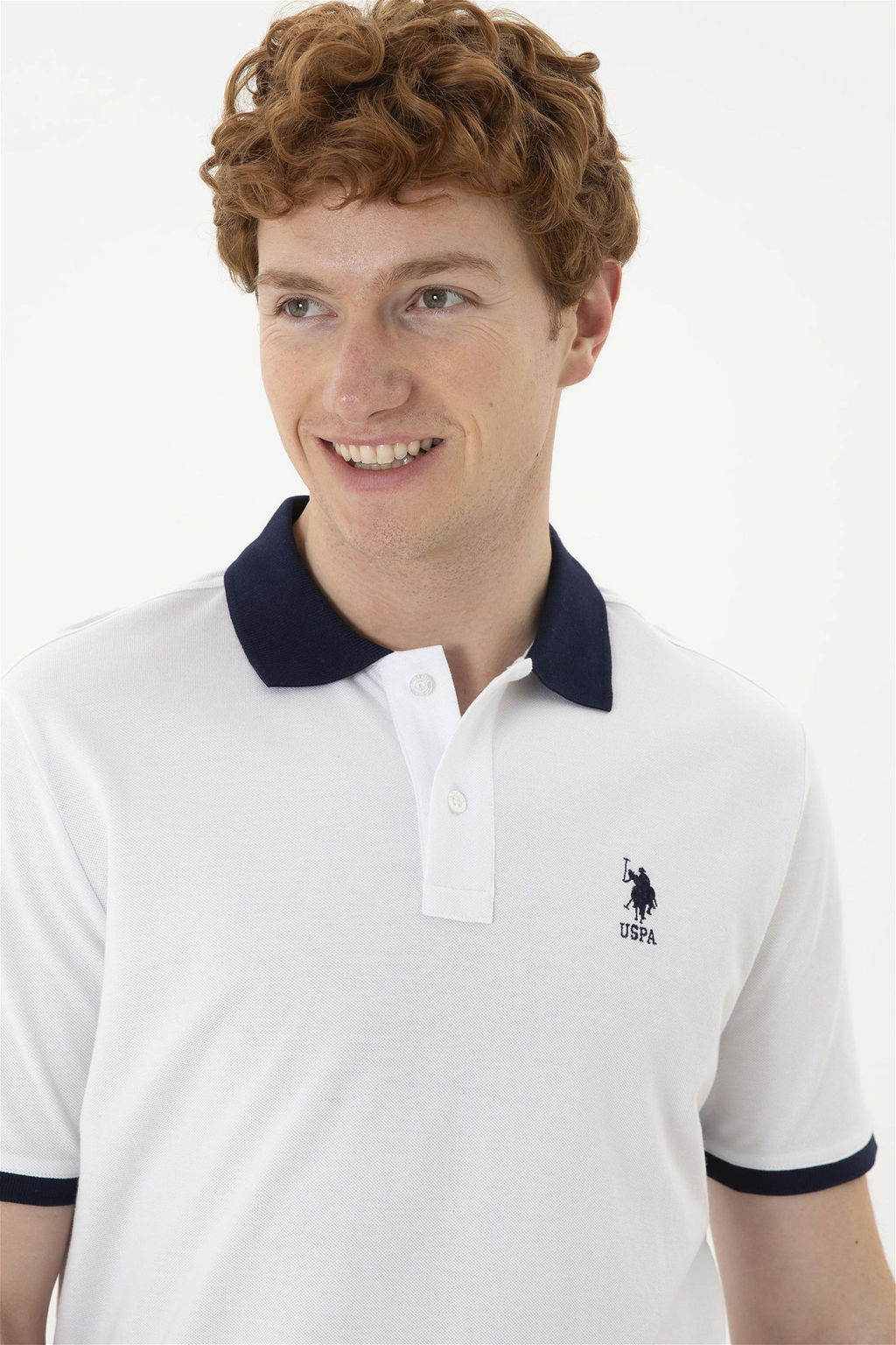 Мужская белая базовая футболка - U.s. polo assn фото 2