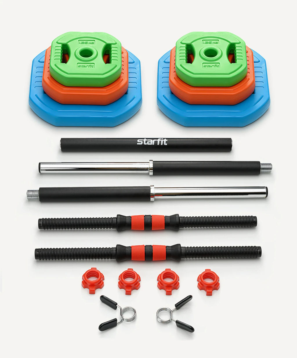 Штанга для бодипампа с разборным грифом STARFIT BB-711 пластик/сталь/неопрен, 20 кг.  фото 6