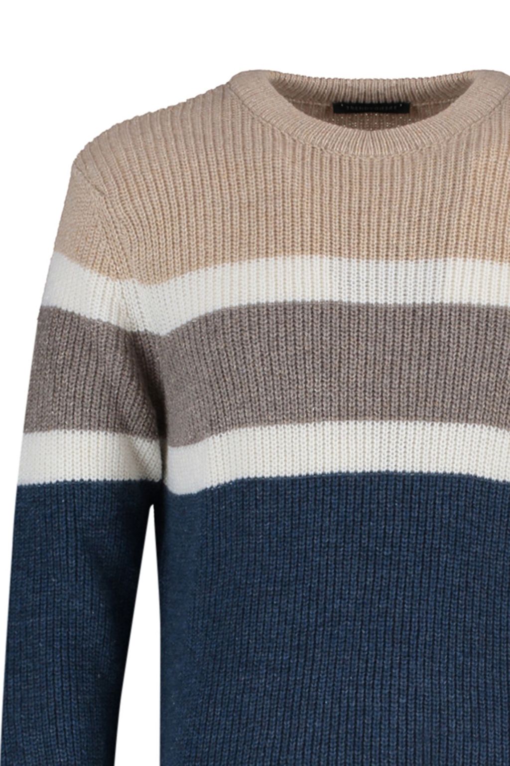 TRENDYOL MAN Gri Slim Fit Yunlu Bisiklet Yaka Panelli Renk Bloklu Triko Kazak TMNAW22KZ0343 - Trendyolmilla фото 14