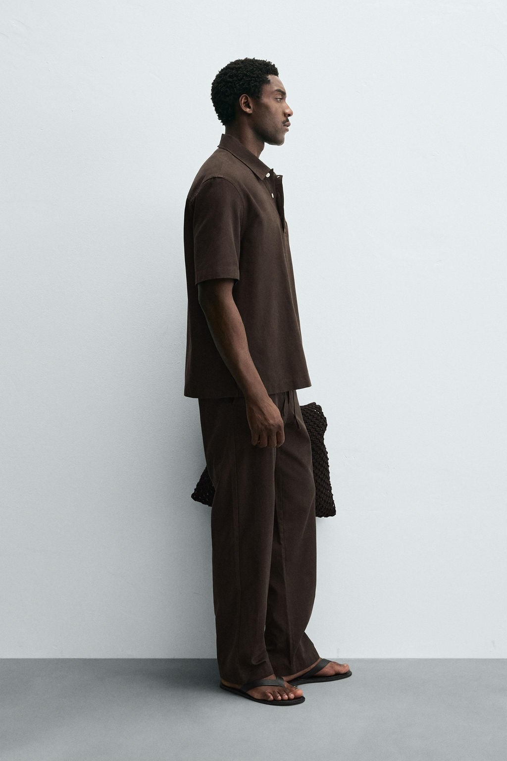 LYOCELL/COTTON POLO SHIRT - Zara фото 4