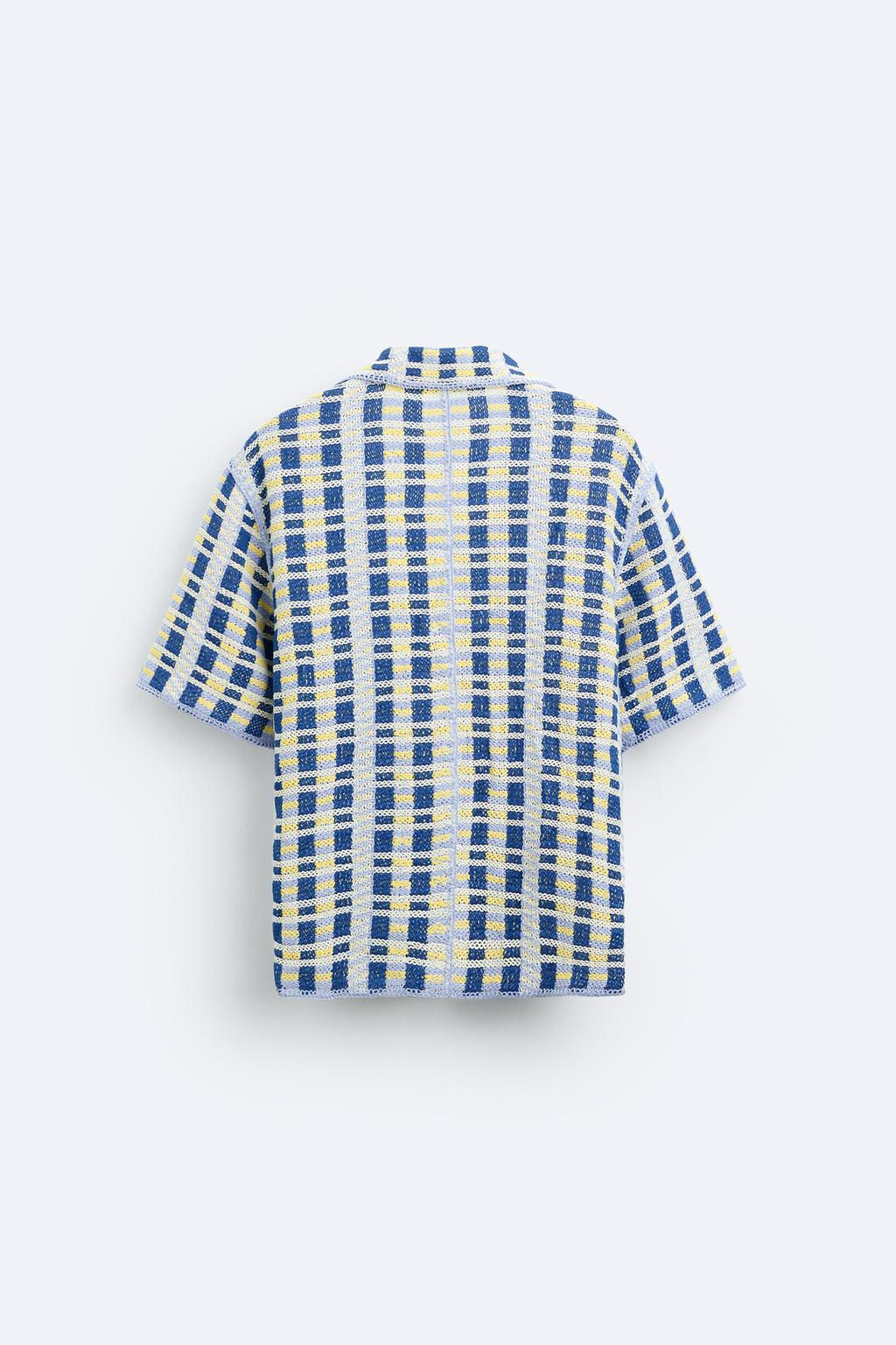 GEOMETRIC CROCHET SHIRT - Zara фото 7