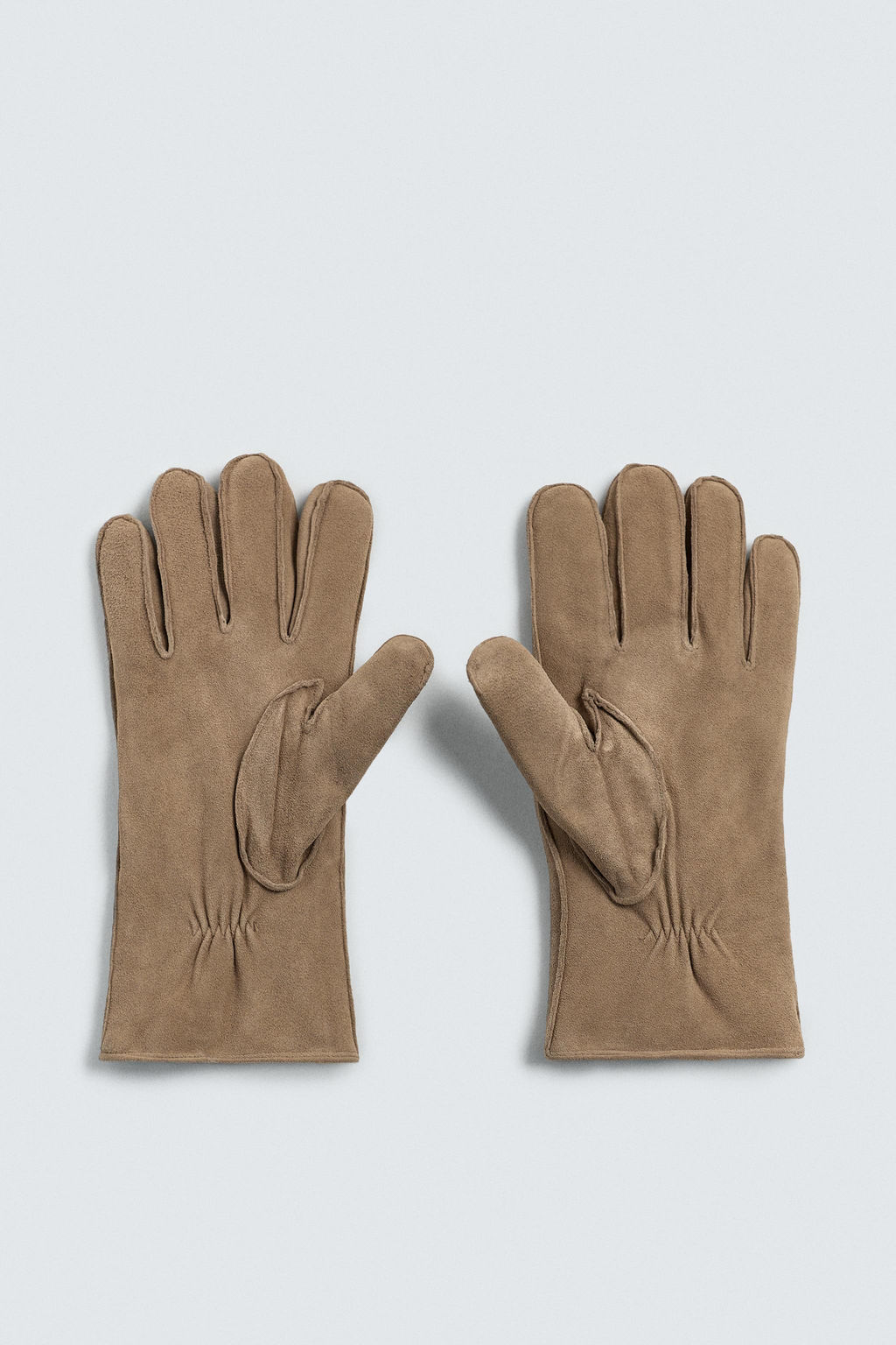 CONTRAST LEATHER GLOVES - Zara фото 4