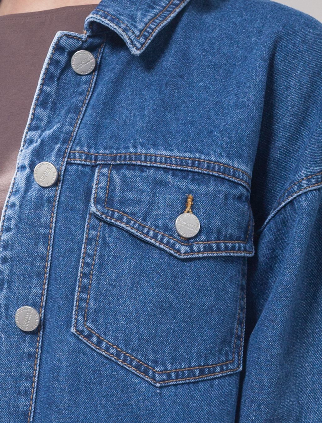 Куртка-рубашка из плотного денима - Vilatte фото 2