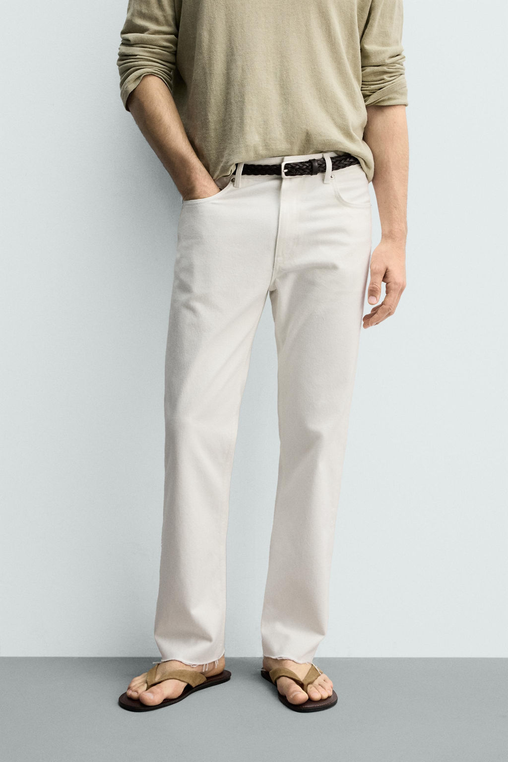 JEANS STRAIGHT FIT / Blanco - Zara фото 2