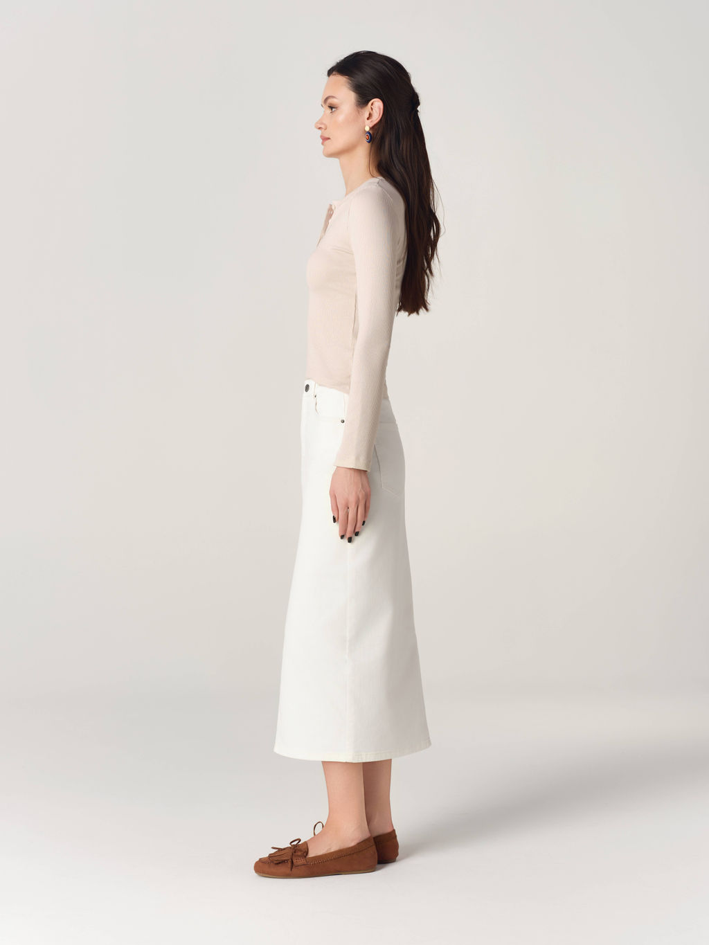 CONTE CON-929 Юбка джинсовая женская off white  фото 5