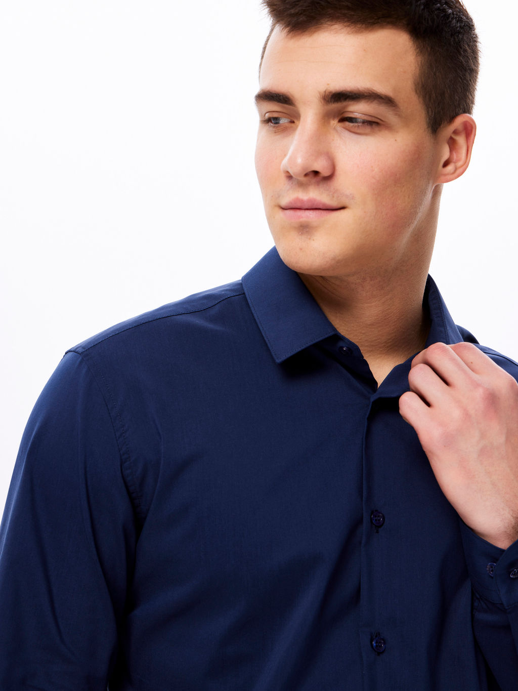 Сорочка мужская длинный рукав GREG 240/238/NB/SZR STRETCH  фото 5