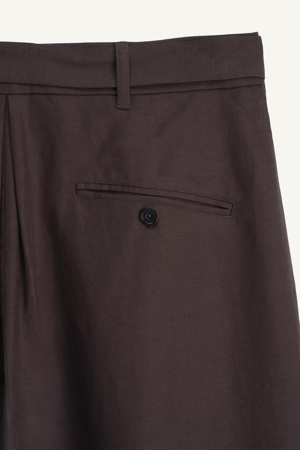 LIMITED EDITION LYOCELL-LINEN BERMUDA SHORTS - Zara фото 8