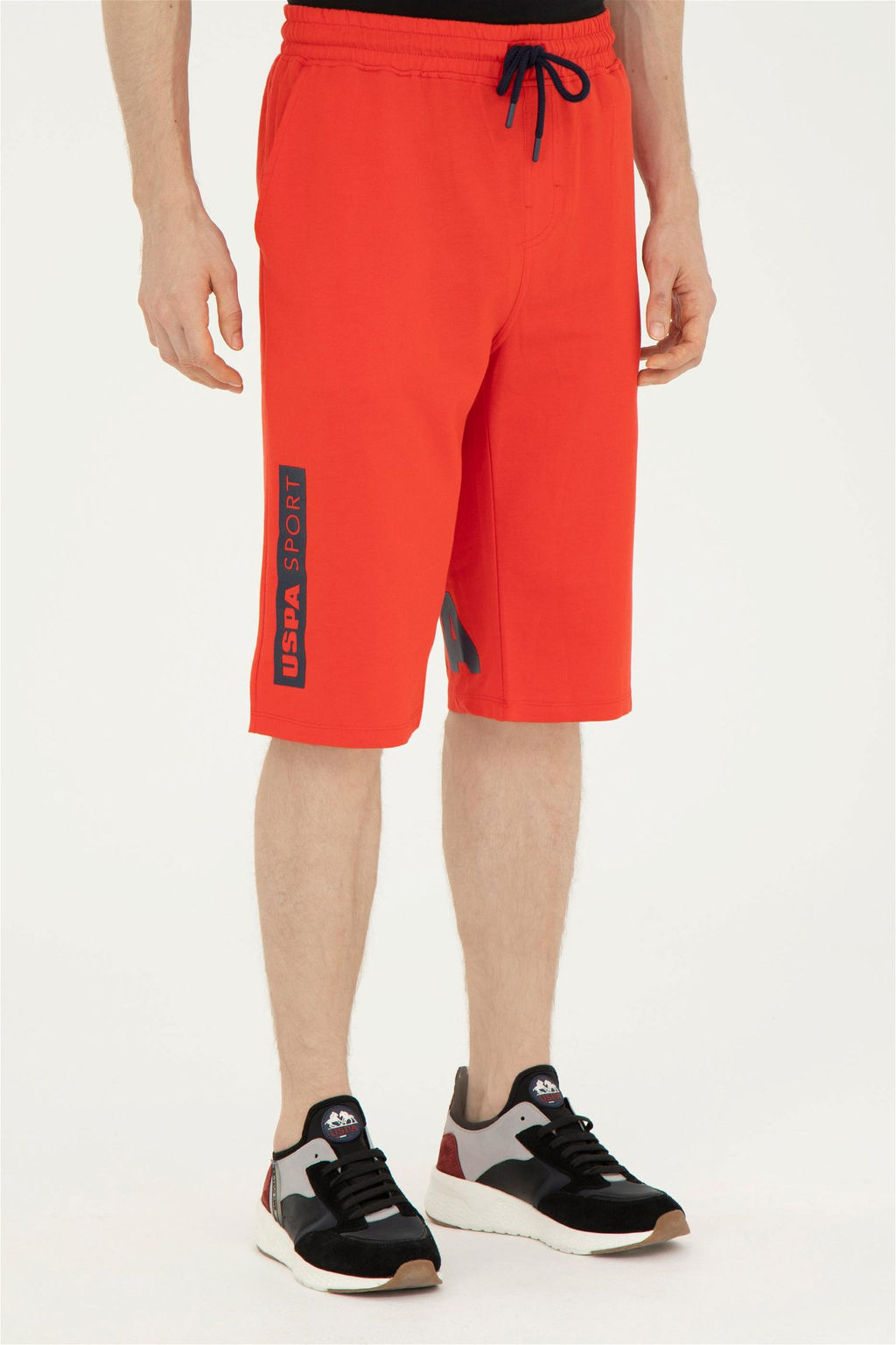 Мужские красные вязаные шорты - U.s. polo assn фото 2