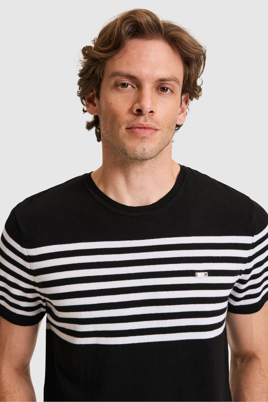 Erkek Slim Fit Bisiklet Yaka Siyah Triko TiЕГrt - U.s. polo assn фото 2