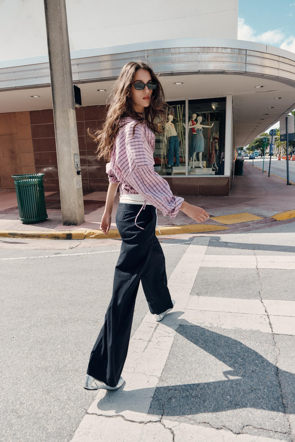 WIDE TROUSERS WITH DOUBLE WAISTBAND - Zara фото 3