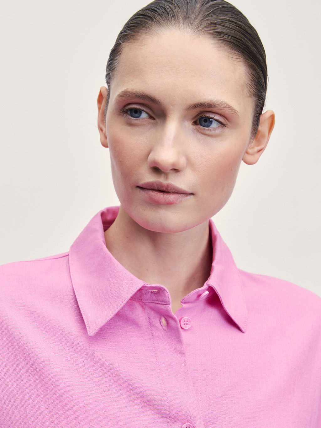 Льняная рубашка прямого кроя / Zarina  фото 5