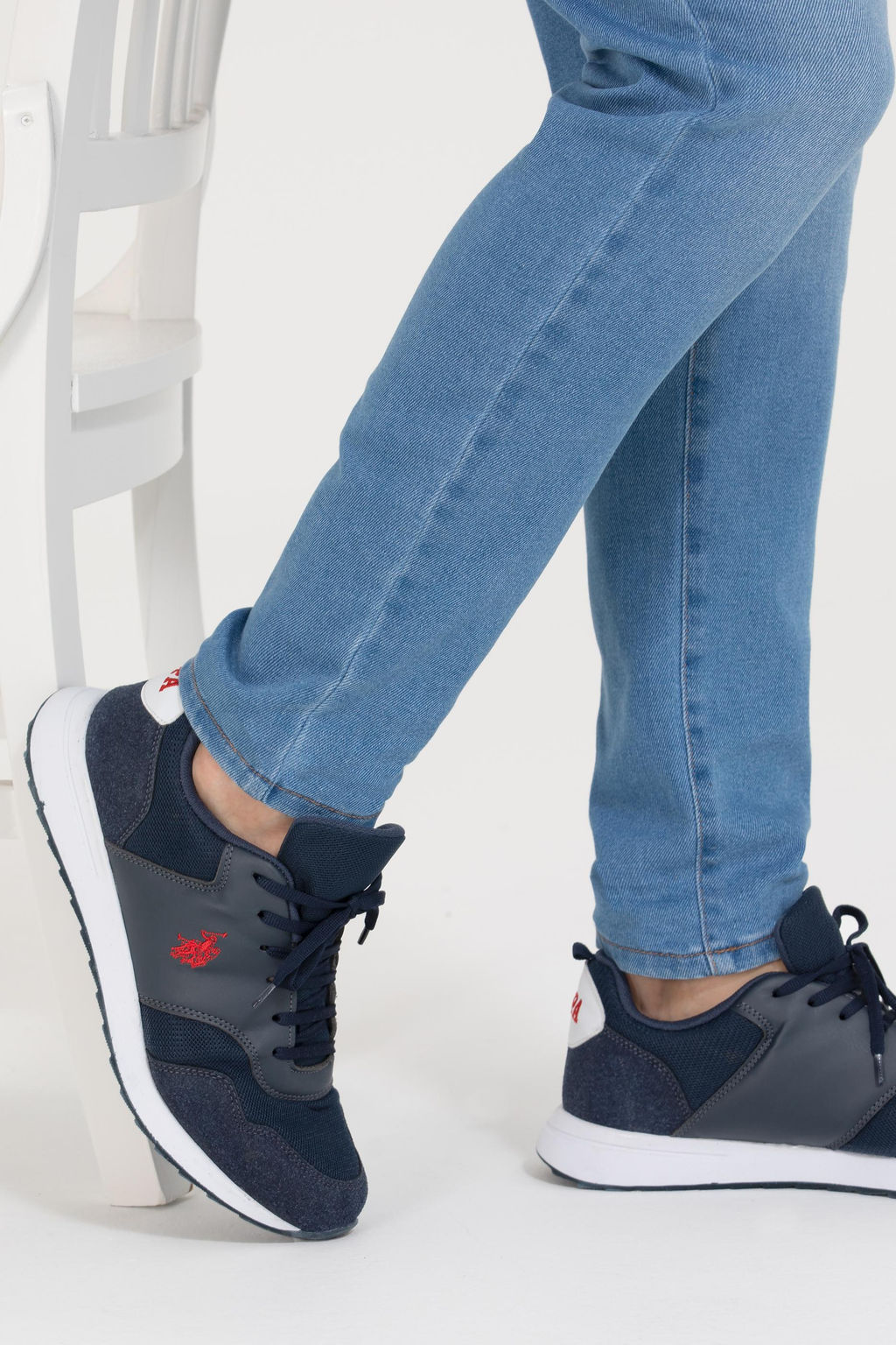 Erkek Lacivert Spor Ayakkab_