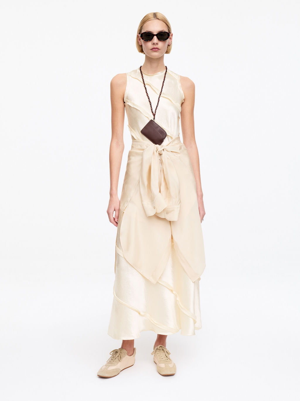 Vestido de sat?n con volantes - H&m фото 7