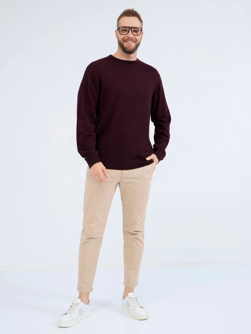 Джемпер мужской GREG G121-DA491 бордо/черный  фото 15