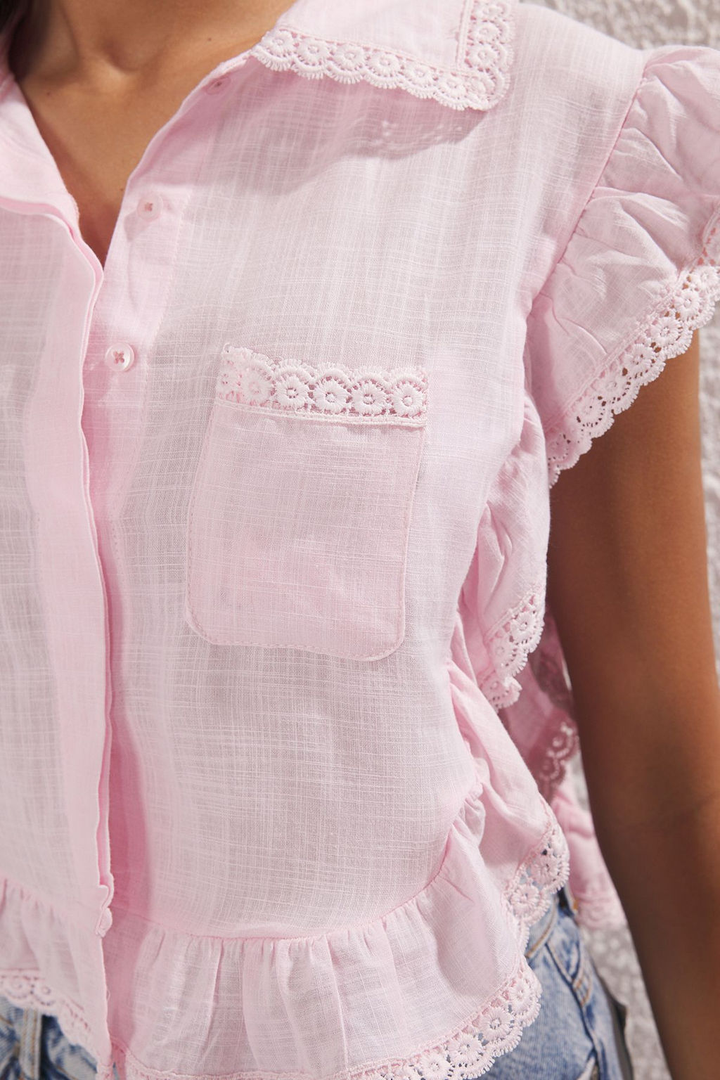 Trendyolmilla Ac?k Pembe Gomlek TWOSS25GO00157  фото 3