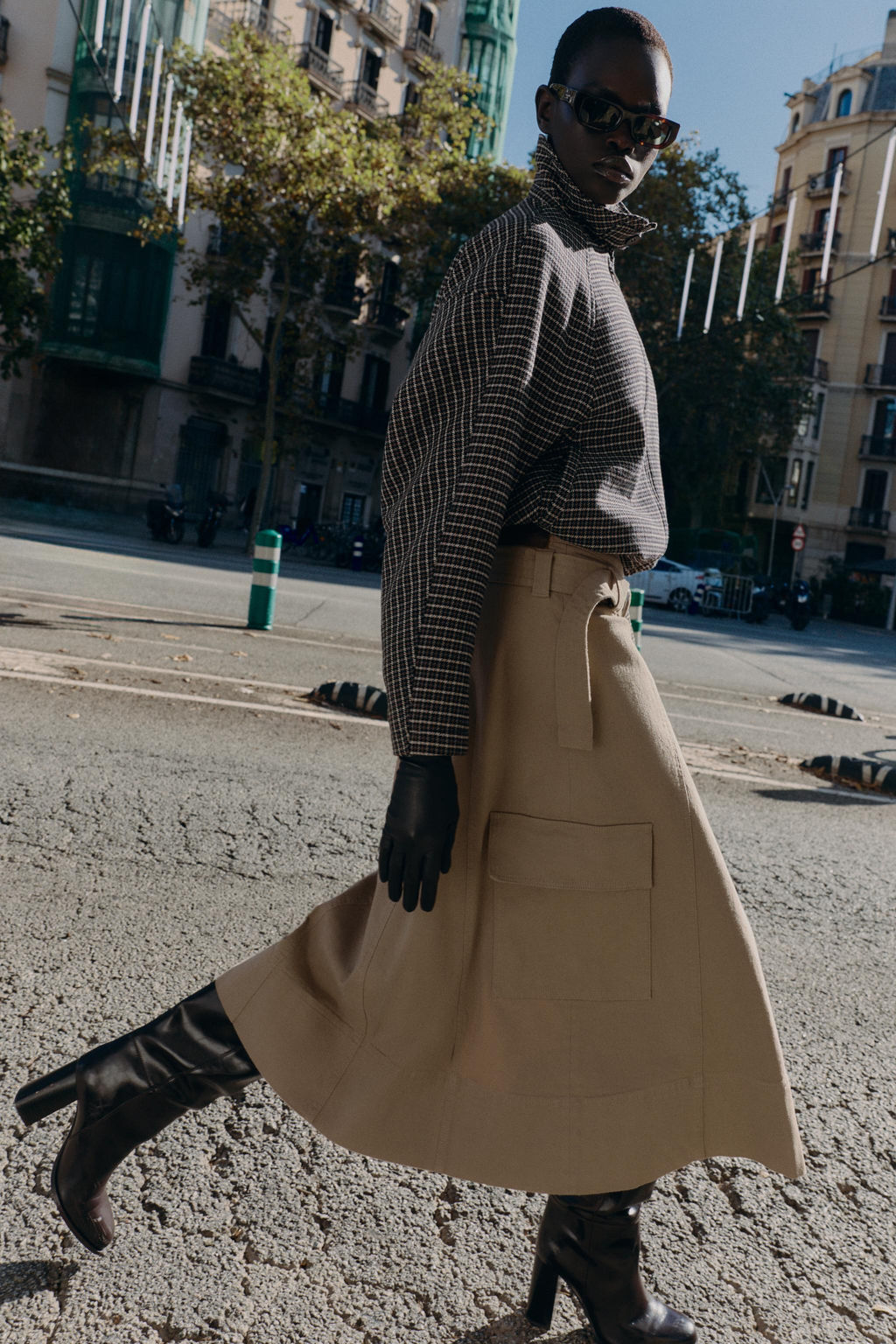 BELTED CARGO MIDI SKIRT - Zara фото 4