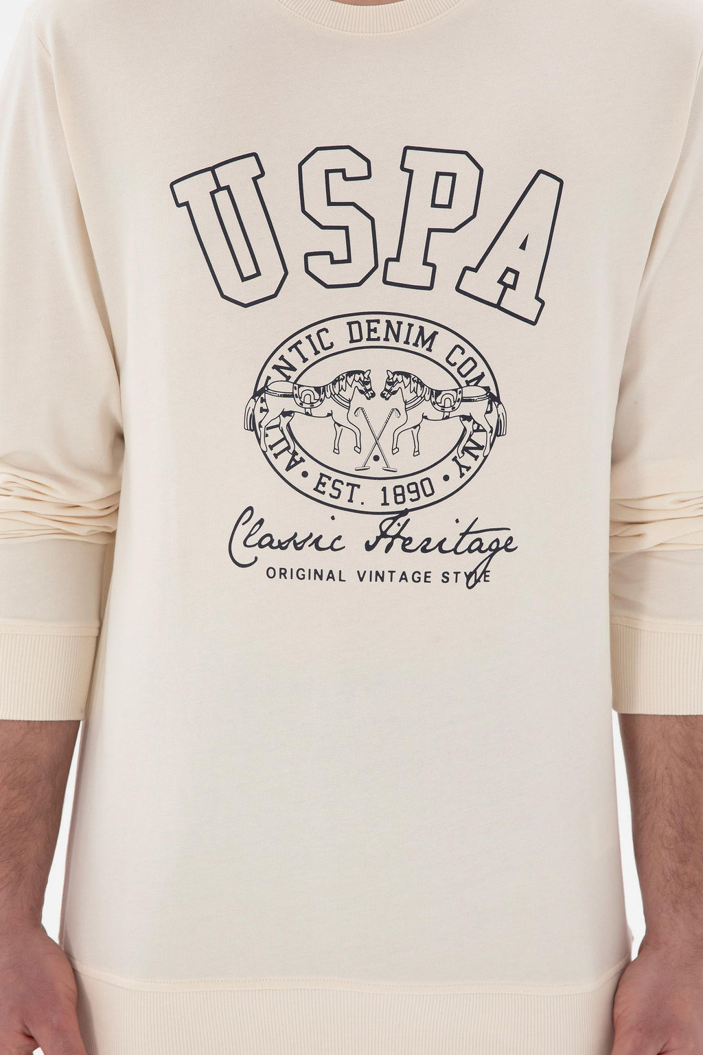 Мужская толстовка крема Неожиданная скидка в корзине - U.s. polo assn фото 6