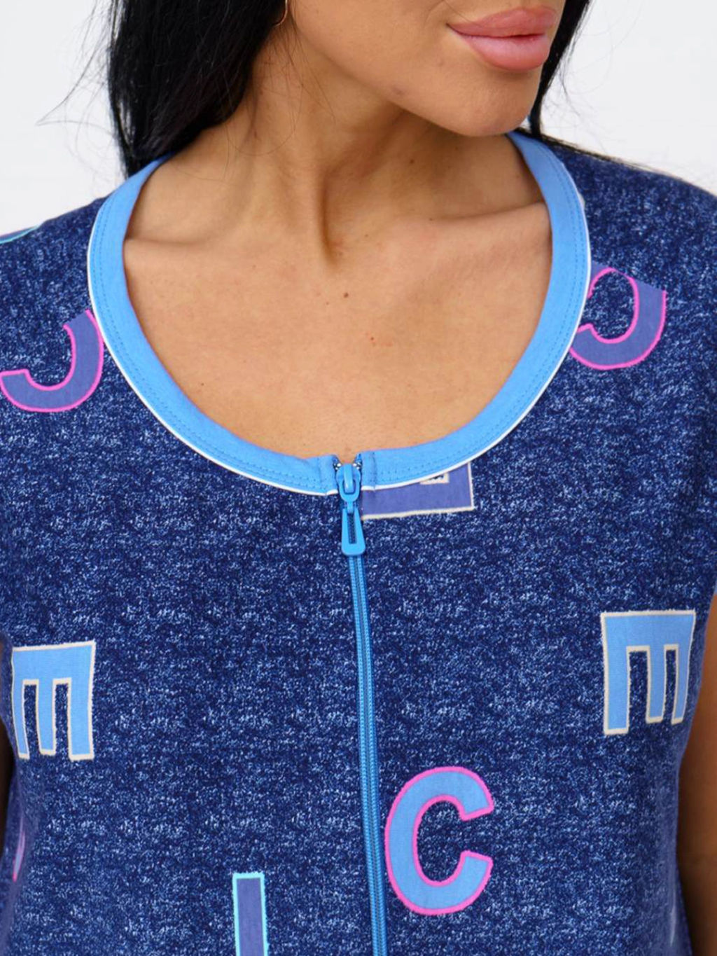 Халат женский, цвет синий