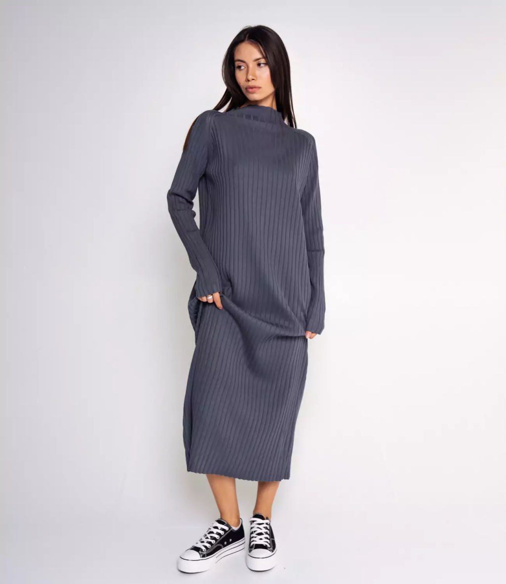 Платье #КТ2943, серый - Dommod фото 4